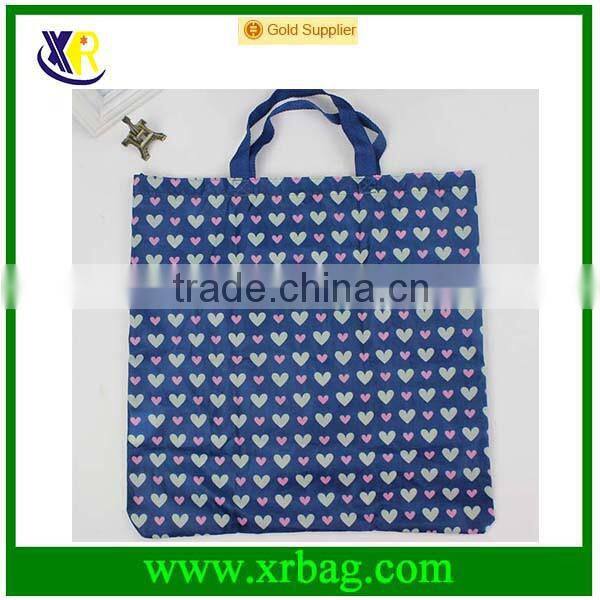 Manufacturer provide carrying foldable zipper shopping bags with logo
