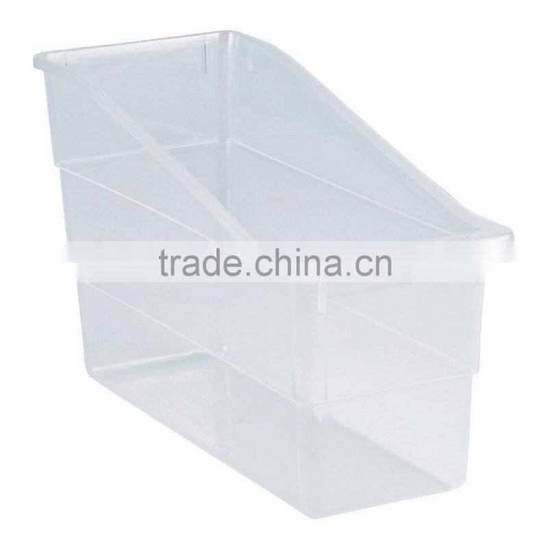 Fashion Durable Book And Binder Holders Magazine Storage Tubs Plastic Neon Colors Classroom Book Organizers Boxes Storage Pins