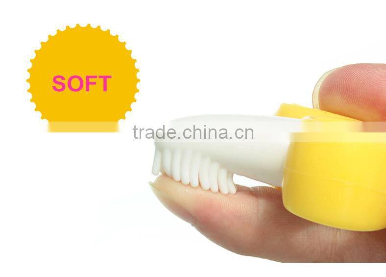 Babymatee import baby products factory price ecofriendly bendable training silicone rubber baby toothbrush