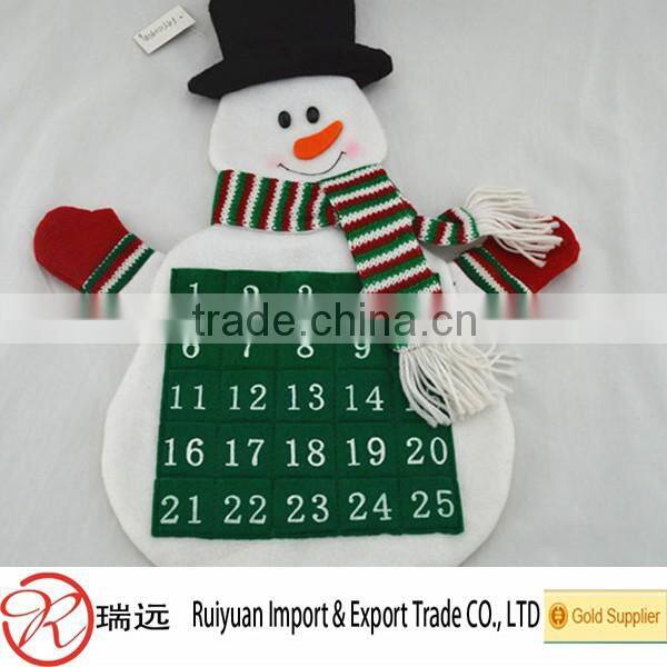 2016 Alibaba Website China high quality fashional felt christmas calendar