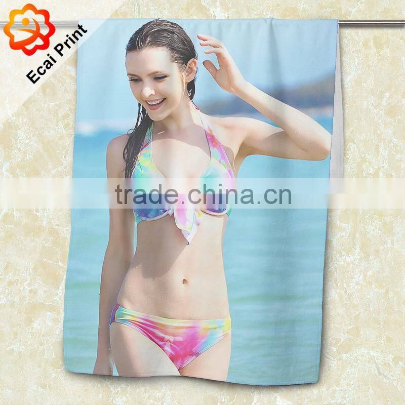 Hot sale good-looking customize heat transfer printed hotel towel