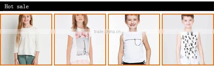 Top sale custom kids round neck blouses inexpensive t shirt printing with low prices