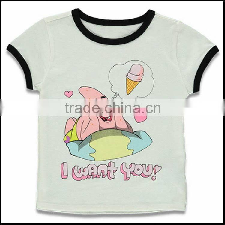 Comfortable kids wholesale 3d printing animal t-shirt from china with round neck