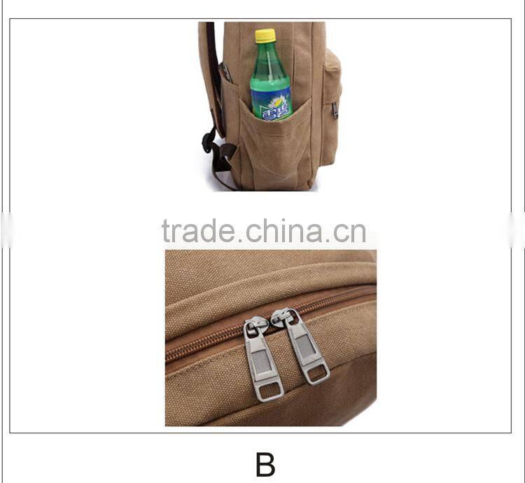 2014 China supplier new design canvas backpack bag,sports travel backpacks in Guangzhou