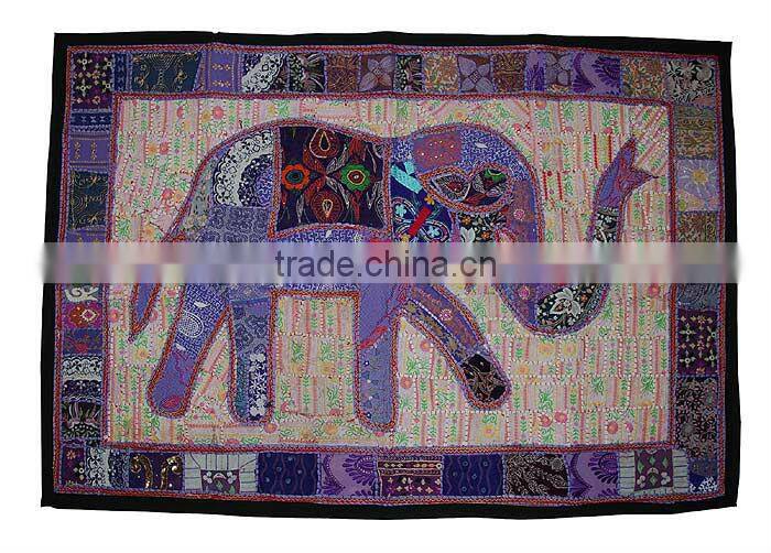 Handmade embroidered tree Wall Hangings tapestry