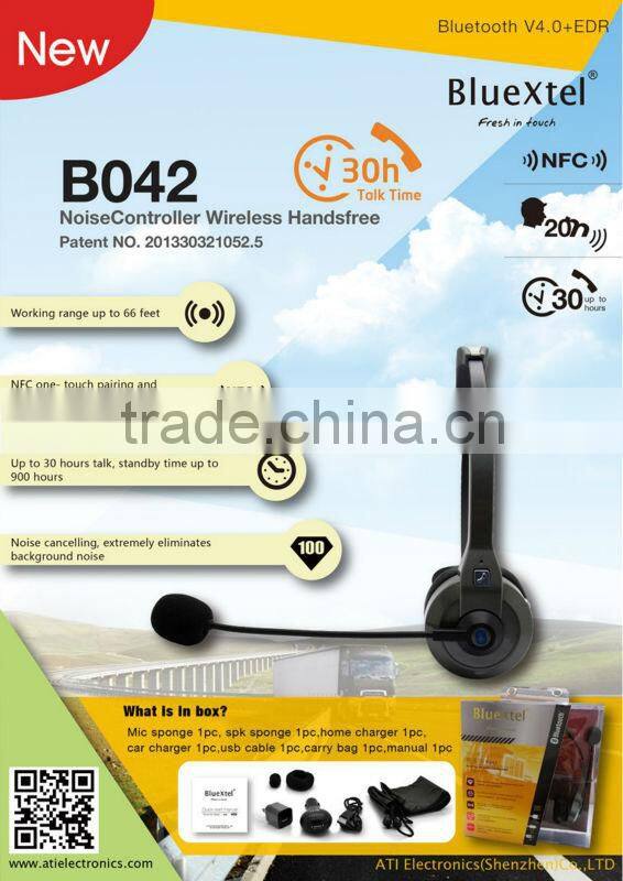 NFC Bluetooth headset overhead bluetooth headset for truck driver bluetooth headset market