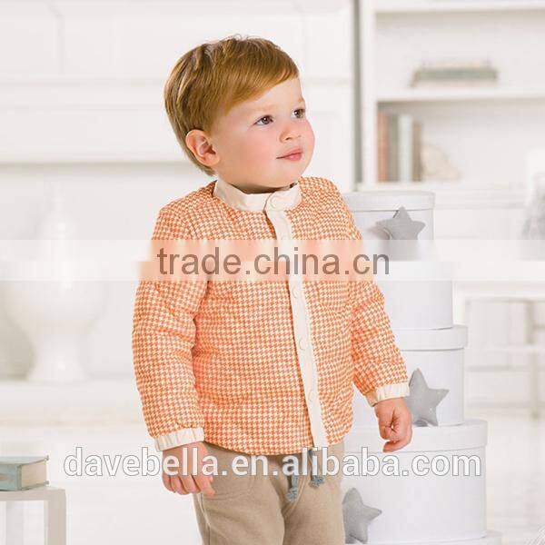 DB1616 dave bella 2014 winter infant coat baby wadded jacket padded jacket outwear winter coat jacket down coat outwear