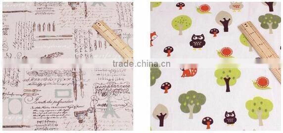 Cotton and linen cartoon printed fabrics