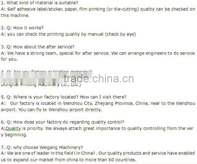 EM-320 Manual label Inspection machine / label rewinder machine / label inspection machine by eye/label eye inspection