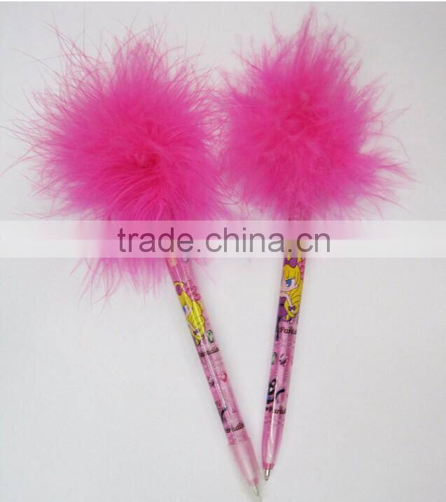 Customized Logo Promotional Gifts Feather Plastic Ballpoint Pen