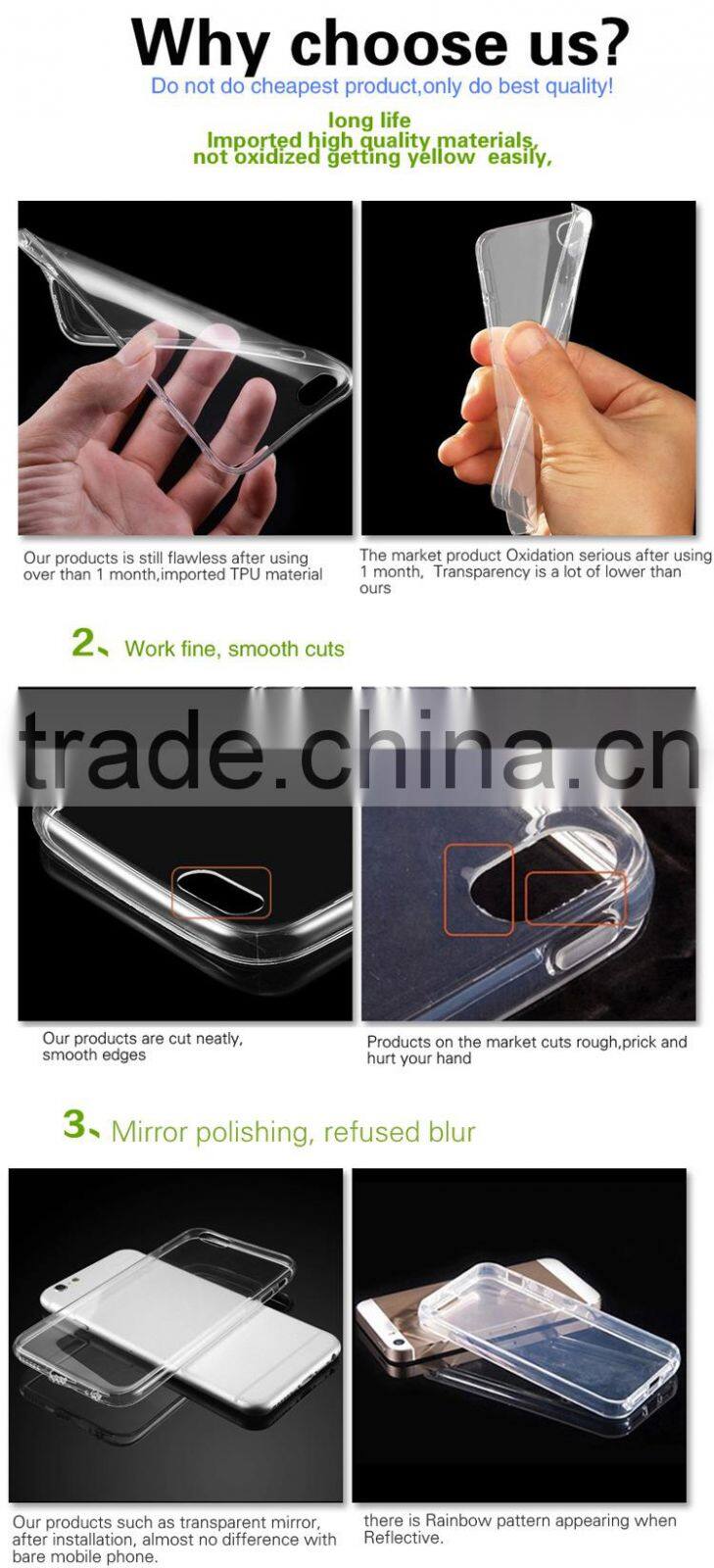 ultra-thin TPU cases flip cover mobile phone case for sony xperia T2 opp bag packaging box for mobile phone cover