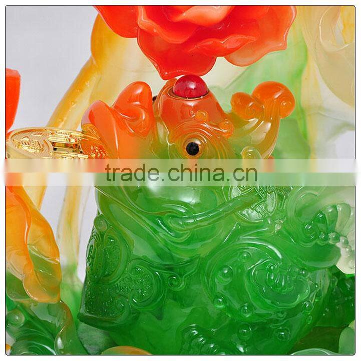 Jade color Money frog feng shui statue ,Large size money frog