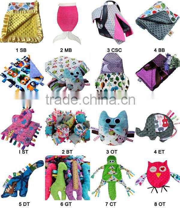 26 Colors China Baby Red Minky Dot Girl Burp Cloth for 4 Seasons