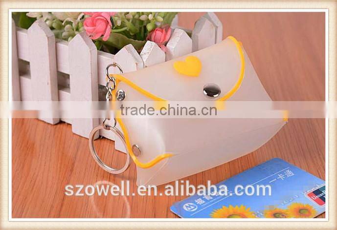 Fashion Promotional Inovative Design Crystal Dermabrasion Mini Key Ring Coin Purse