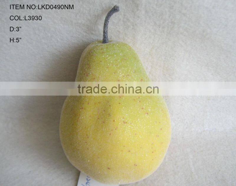 decorative artificial foam pear 3"*4.5" with emulation sugar for havest home decoration