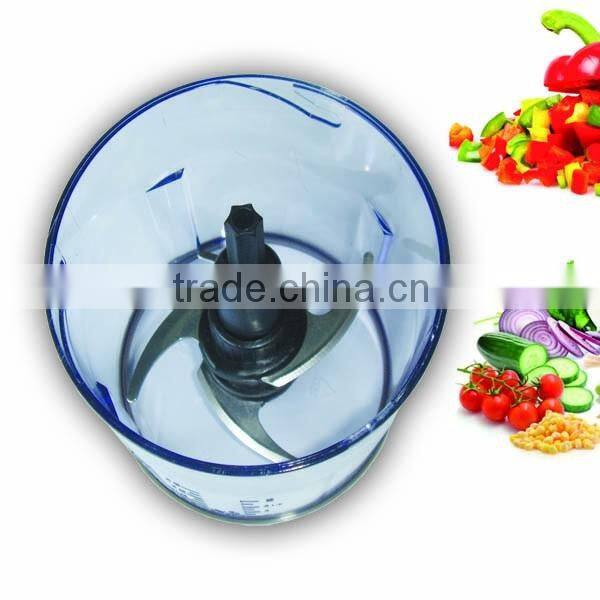 Electric food chopper/processor double blades