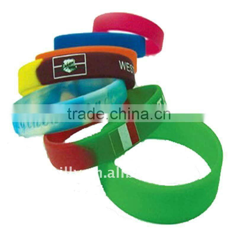 Best-selling ! the most popular custom design camouflage color silicone bracelet