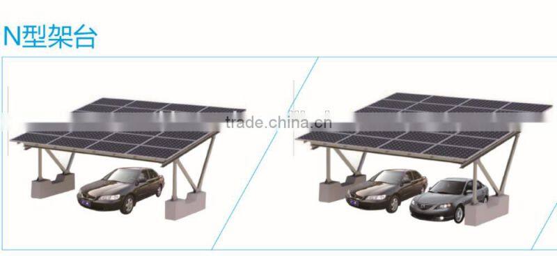 Easy-installation strong anti wind ground mounting system for carport