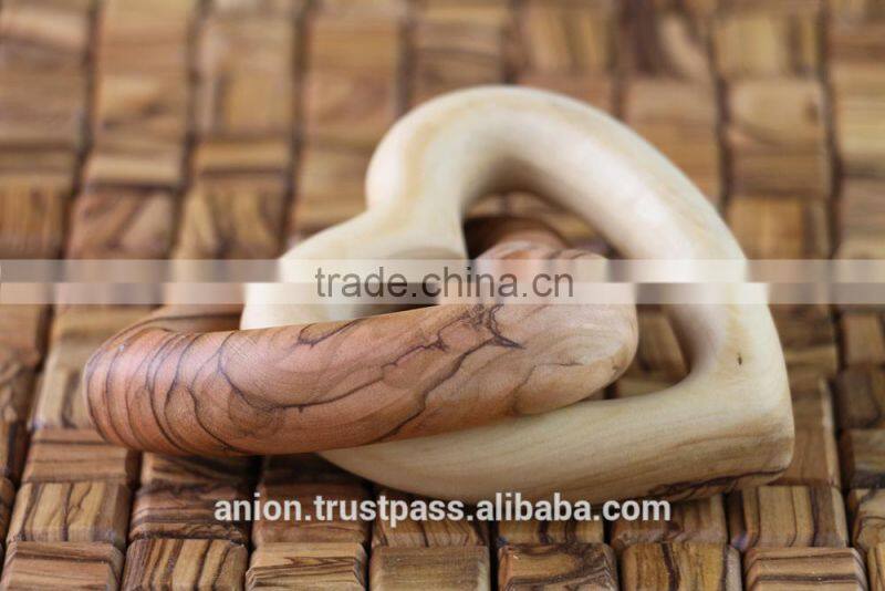 Olive Wood Carved Wedding Hearts