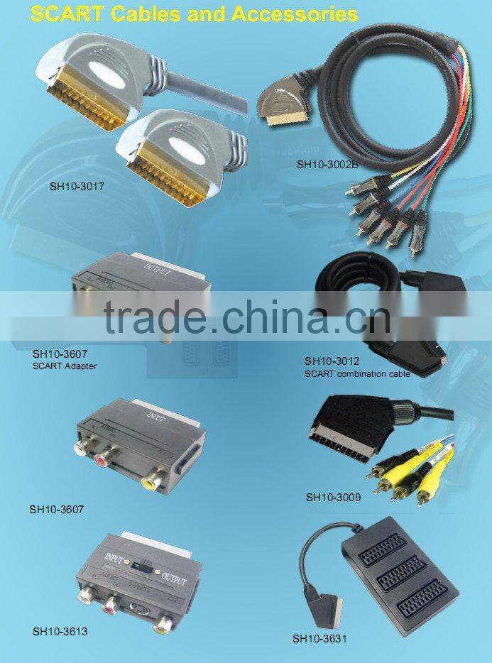 Europe 21P Scart Cable Scart Accessories DVD Cable
