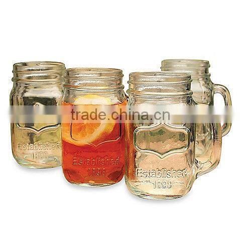 Colored 400ml Bulk Glass Mason Jars Drinking Glass For Wedding