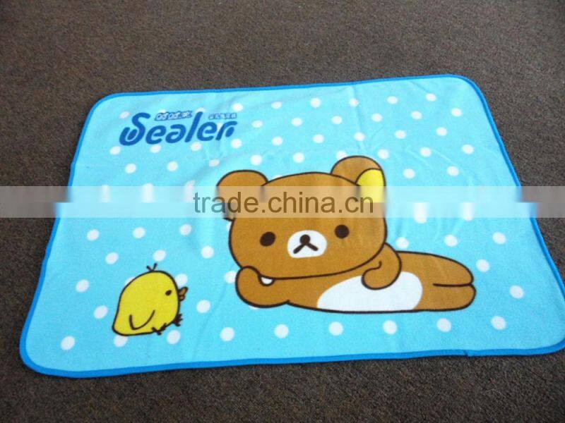 New style cartoon printing polyester fleece baby throw blanket