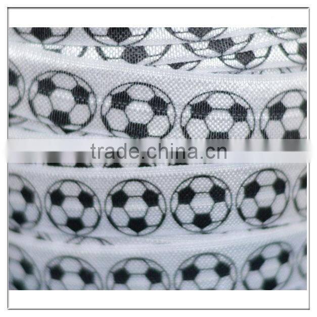 custom 5/8" soccer print elastic
