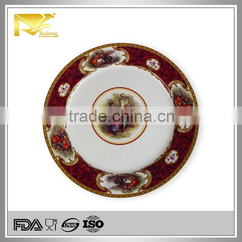 ceramic dessert plate, unique dessert plates, red dessert plates
