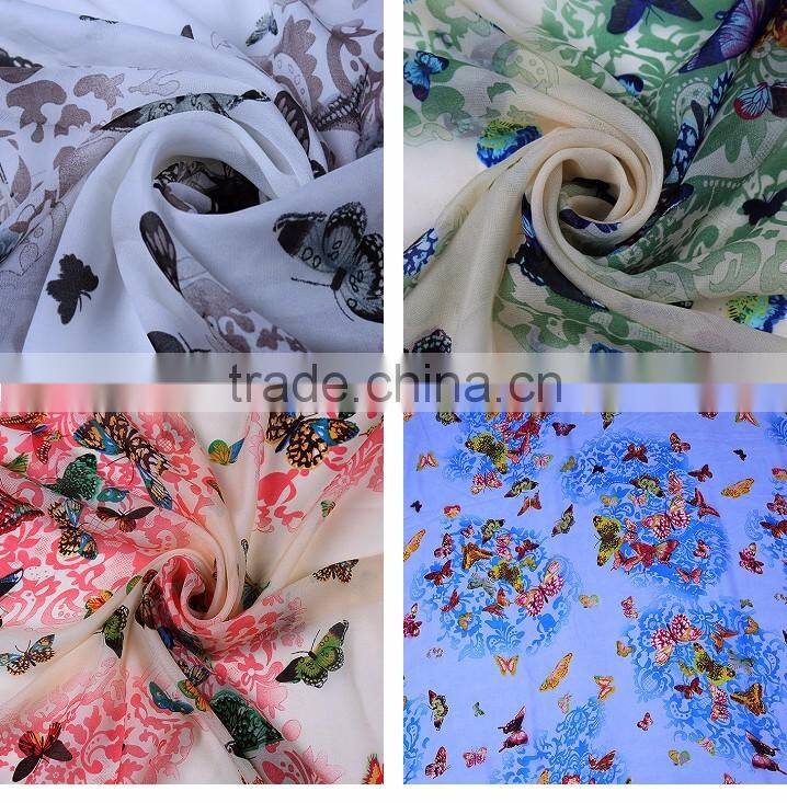 100% Polyster Chiffon Paper Digital Printed Fabric Wholesale