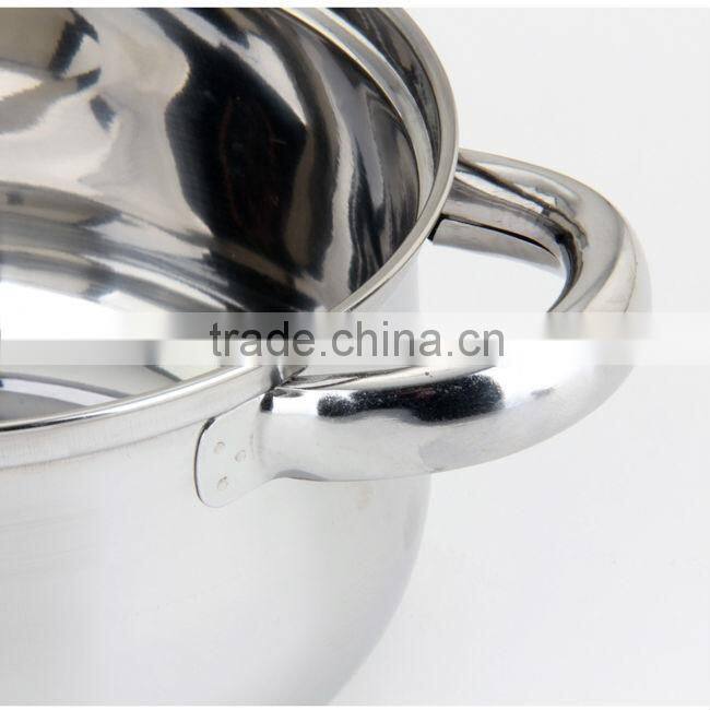 410# Stainless Steel 6 pcs Belly-shape Metal Cookware