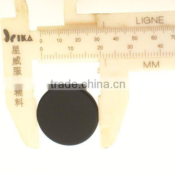 flatback style black rubber cap resin shank button