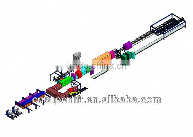 Continuous 50mm PU foam sandwich panel machine used in prefab houses