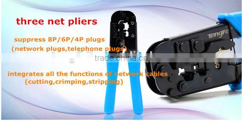 brand Tengfei rj45 rj12 rj11 Network cable crimp tool/network strip/network cut tool wholesale in china