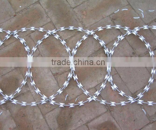 One-loop Spiral Razor Barbed Wire Mesh/Plane Welding Razor Barbed Wire Mesh/Panel Razor