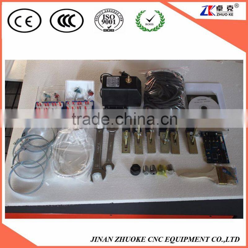 ZhuoKe CNC 6060 Metal Engraving Machine For Drilling And Milling With 3 Spindle Head Rotary Axis 600*600mm CE Approved ZK-6060