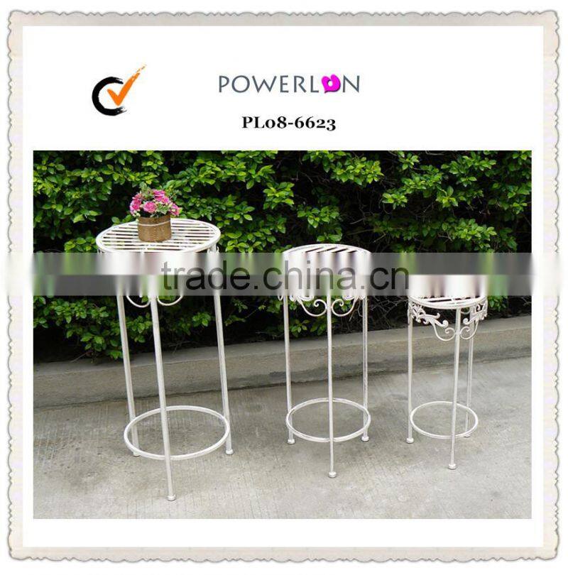 2015 new S/3 square metal flower stand and garden decoration