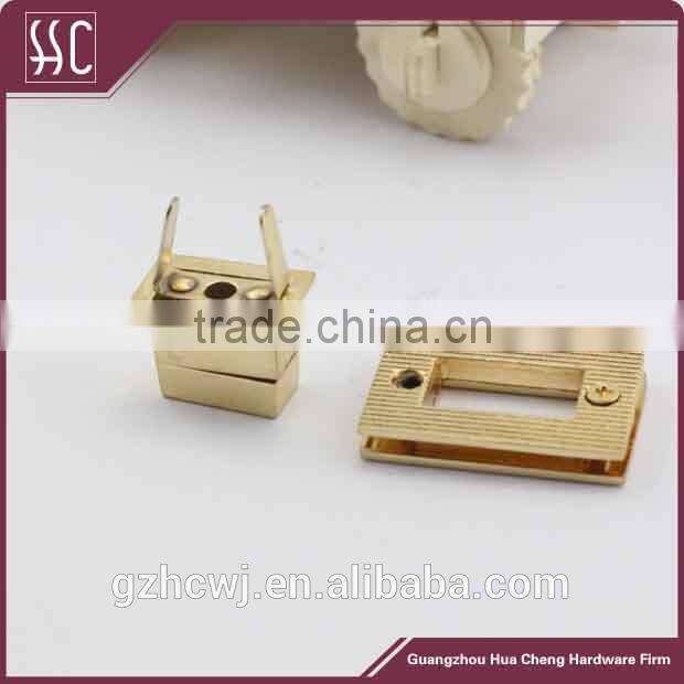 2014 hot sale metal lock for handbag, rectangle turn lock for bag accessory