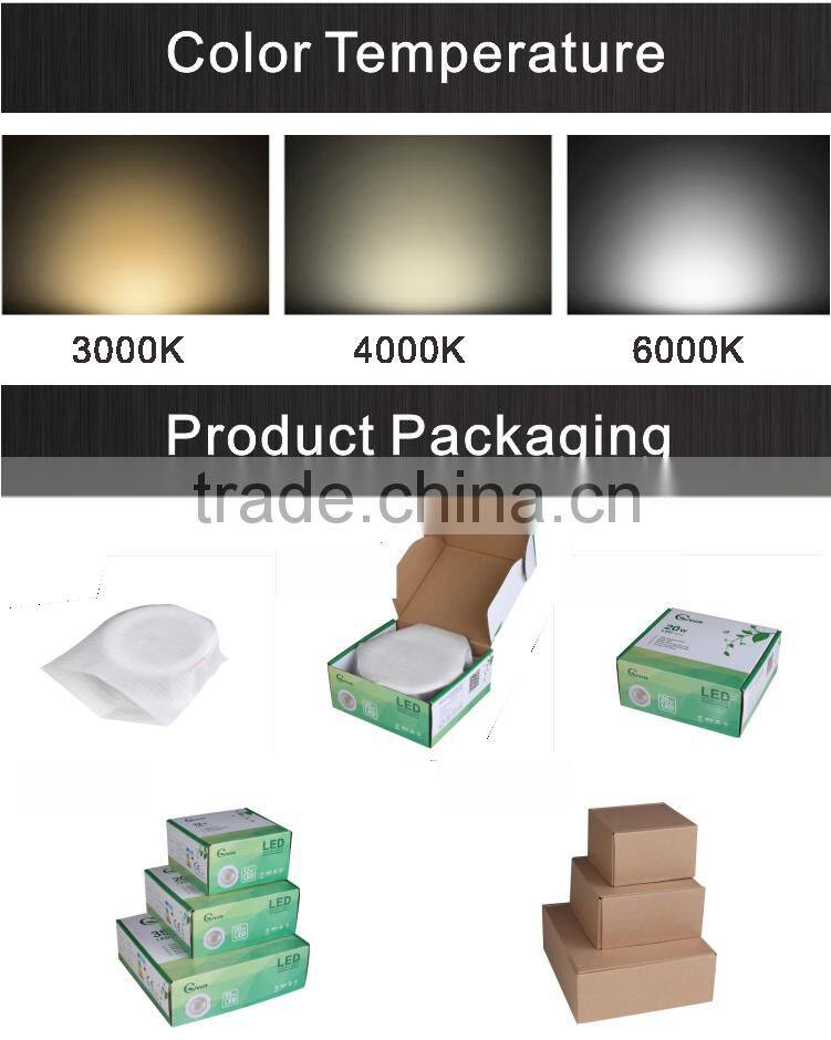 Die casting Aluminum housing material Dimmable Antiglare 12W 24W 36W Bridgelux chip SMD LED Downlight