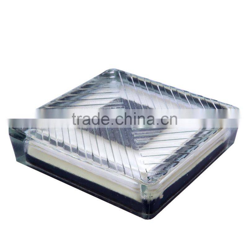 popular hot selling waterproof glass battery solar led brick light