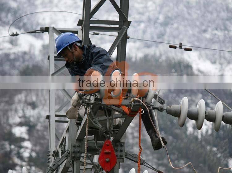 Galvanized steel frame nylon pulley block