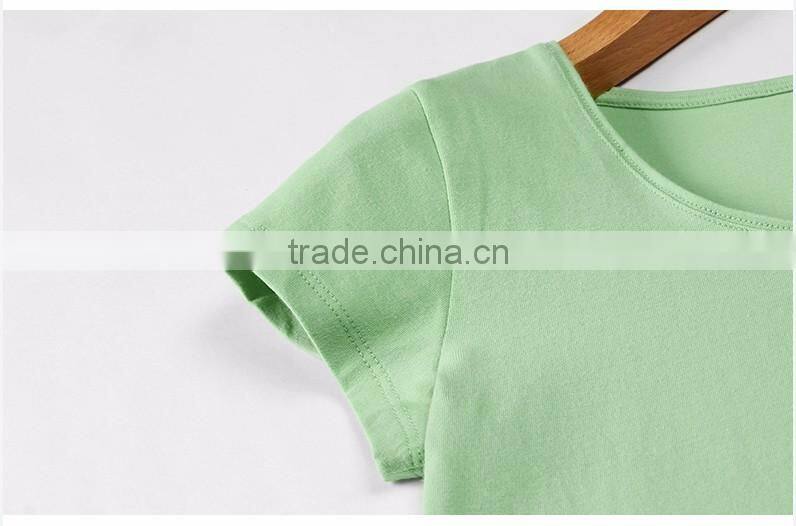 Customize t-shirt Wholesale Women Summer Casual Clothing Plus Size Sweatheart all kind of color