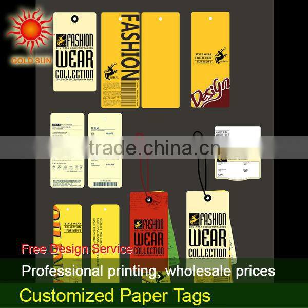 folded paper hang tag