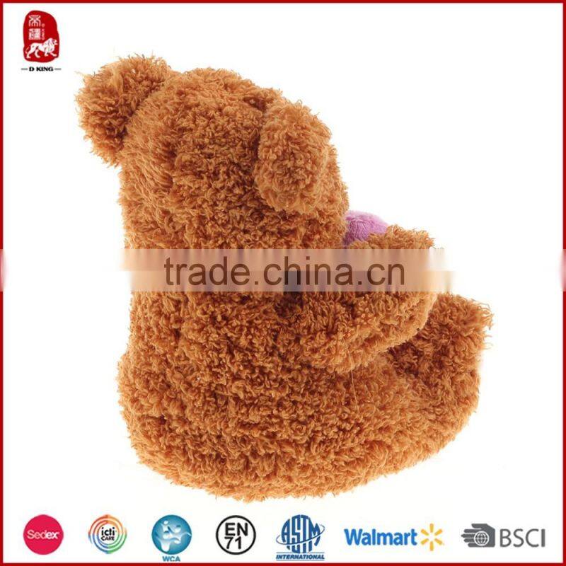 Yangzhou manufacturer lovely cheapest plush toys loving heart teddy bear for valentine