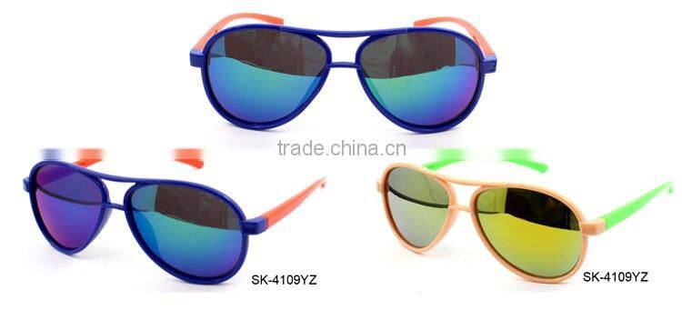 SK-4109YZ New Fashion Metal children cat 3 uv400 sunglasses kids sunglasses 2016