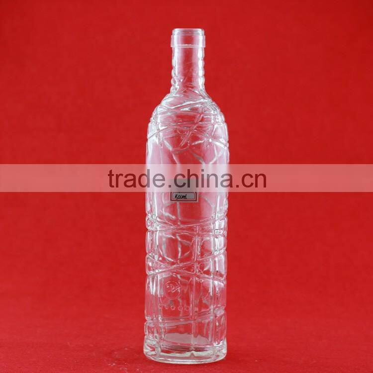 Hot sell 500ml glass bottle empty juice bottle woman shape liquor bottle