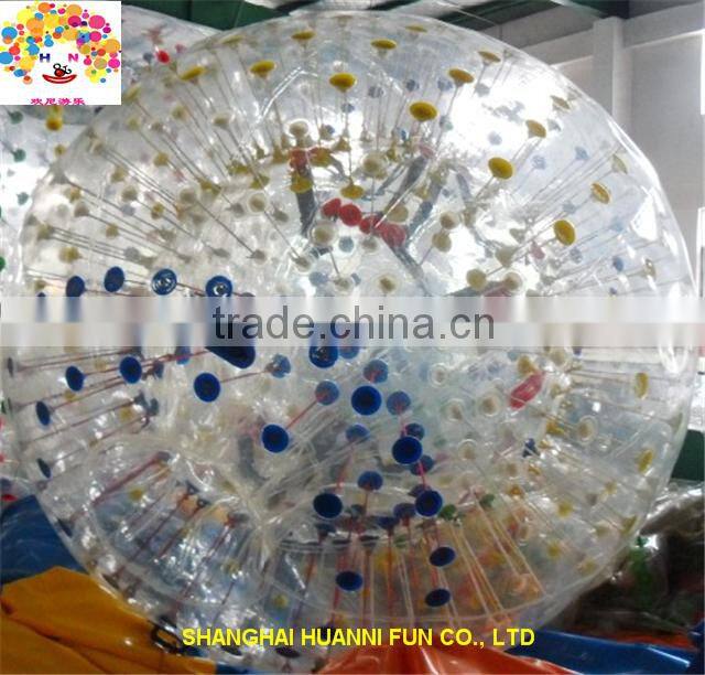Wholesale outdoor attractive promotional football inflatable body zorb ball for game