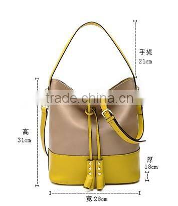 women leather bucket bag designer tote bag
