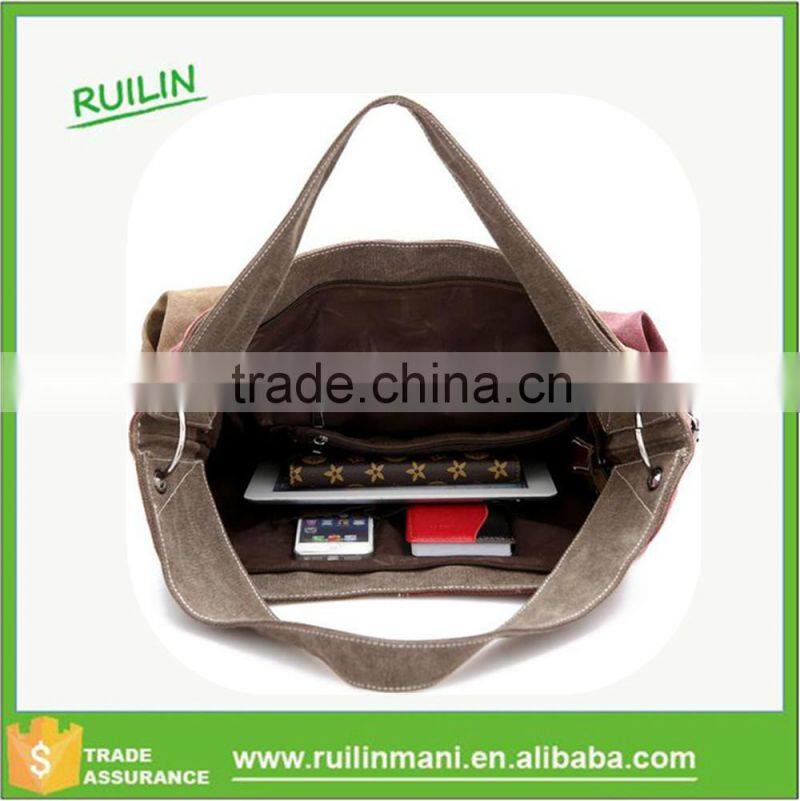 2015 High Quality Women Handbags Tote Women Clutch Female Patchwork Stitching Color Canvas Bags Women's Canvas handbags sale