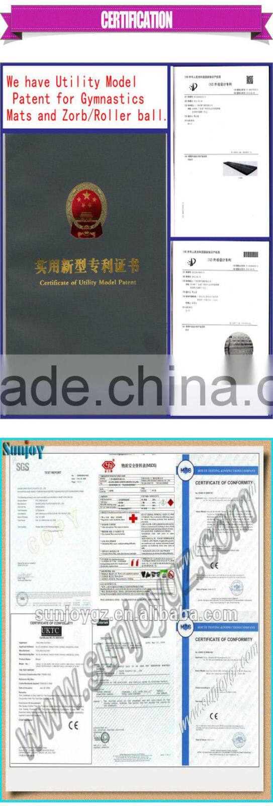 2016 new products PVC TPU inflatable water costume roll inside ball suit