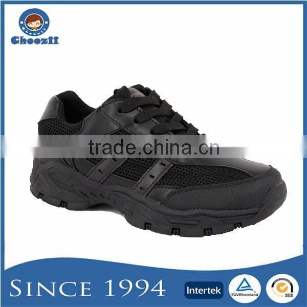 High Quality Comfortable Black Kids School Training Shoes with No Lace